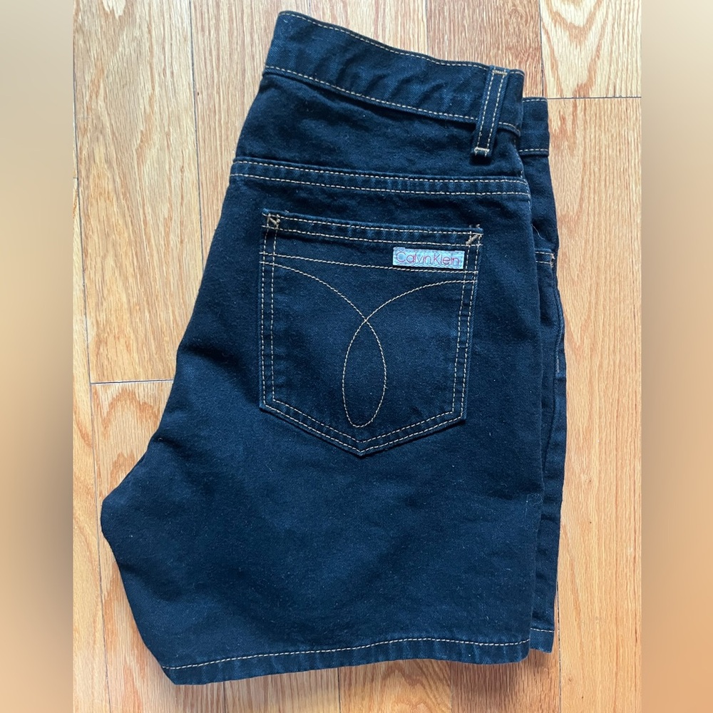 Vintage Calvin Klein Black Jean Shorts